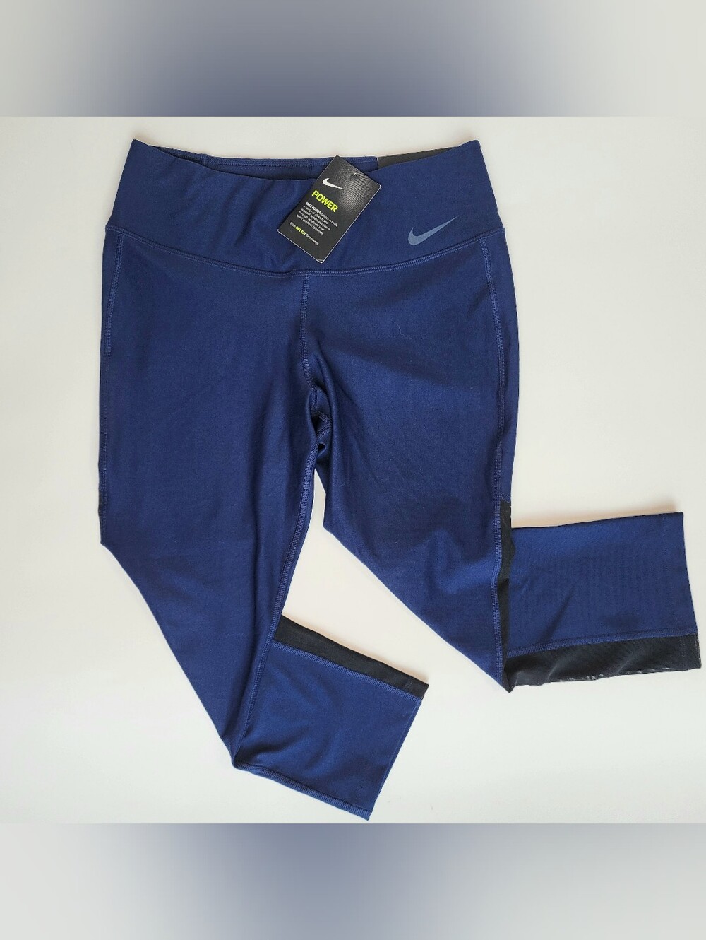 Nike Pants Womens M Blue Dri-FIT Capri Leggings Running Training 895223-429 NEW